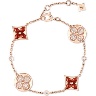 Vòng tay Louis Vuitton Color Blossom BB Multi-Pattern Bracelet Cornelian and Diamonds