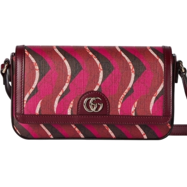 Túi Gucci Small Shoulder Bag With GG Supreme Canvas Snake Motif
