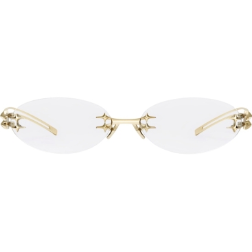 Kính Gentle Monster Node 030 Oval Sunglasses in Glossy Gold Metal