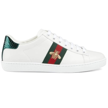 Giày thể thao Gucci Ace Embroidered Sneaker White Leather With Bee màu trắng